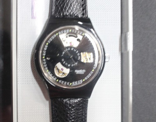 Swatch automatic black motion - black,